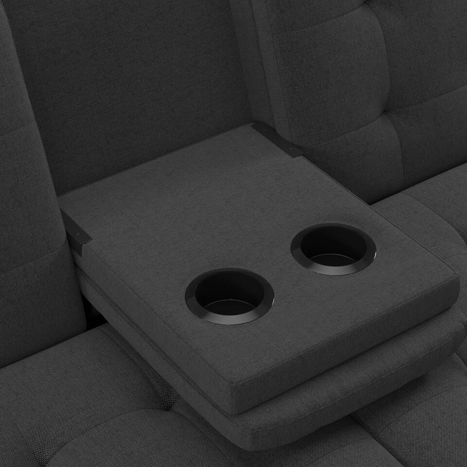Maine - 3-zits Slaapbank In Antraciet Stof - Afbeelding 5