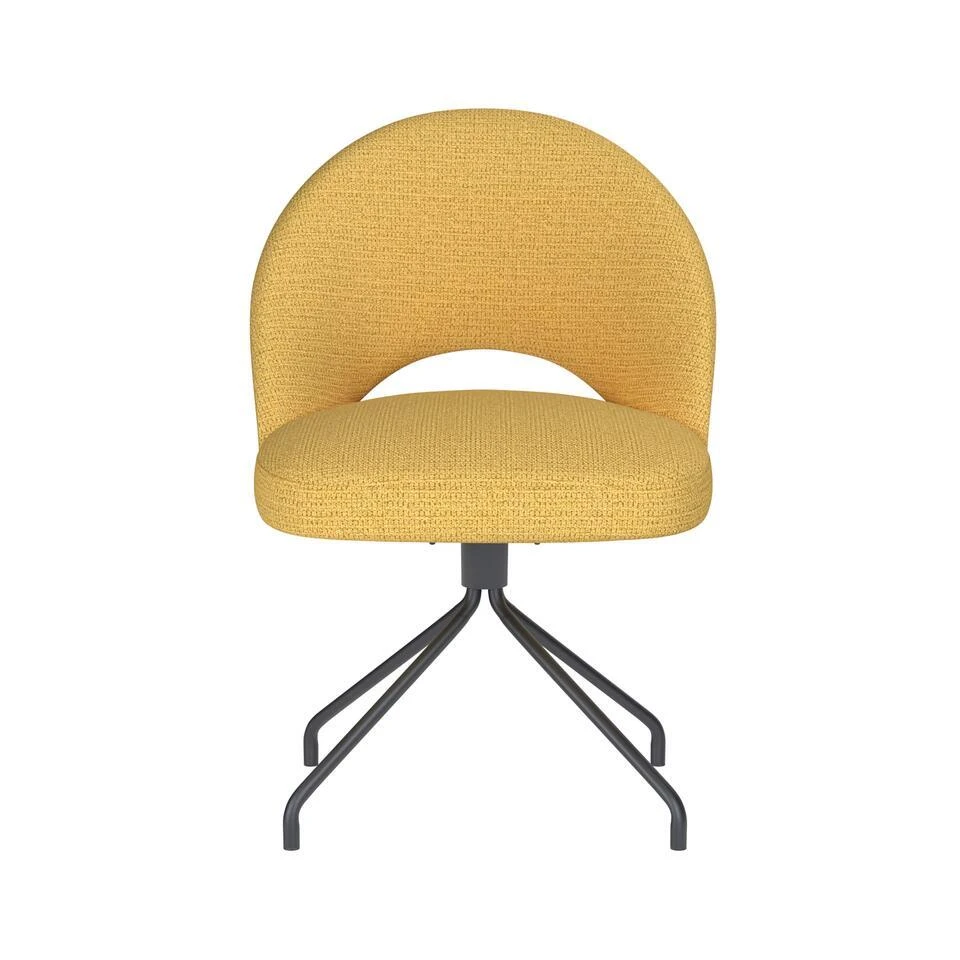 Housecraft Mick Eetkamerstoel Draaibaar Metaal Spider Okergeel - Afbeelding 2