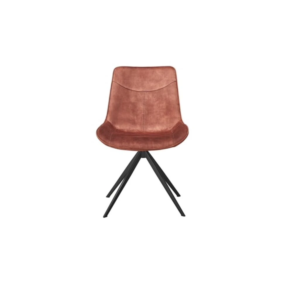 Brix - Eetkamerstoel Brix Lewis Roest - Stof - 55x64x85 - Afbeelding 2