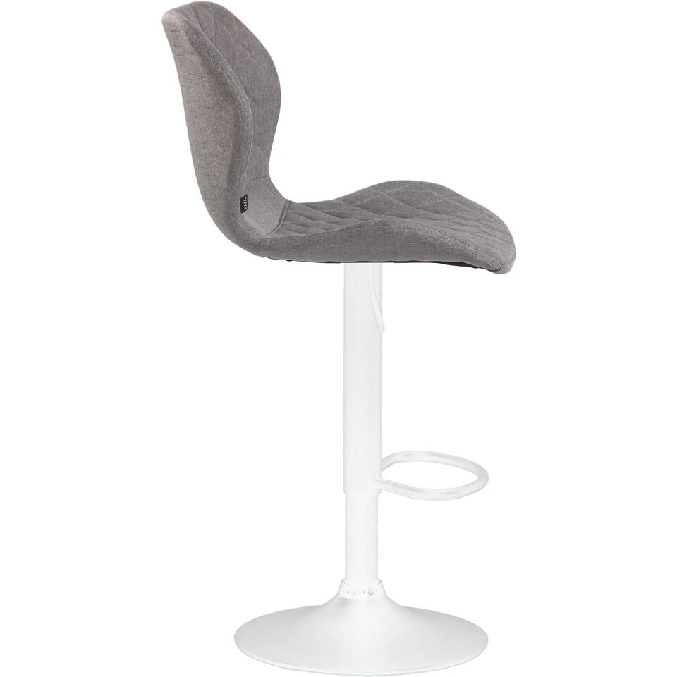 CLP Barkruk Cork Wit Frame Stof Zilverkleurig - Afbeelding 3