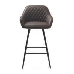 Giga Meubel Barstoel Donkerbruin - Kunstleer - Barstoel Milton