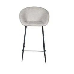 Barstoel Beige - Stof - 46x50x92cm - Amira - Set Van 2