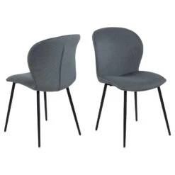 Sohome Eetkamerstoel - Set Van 2 - Kieonna - Rib - Grey