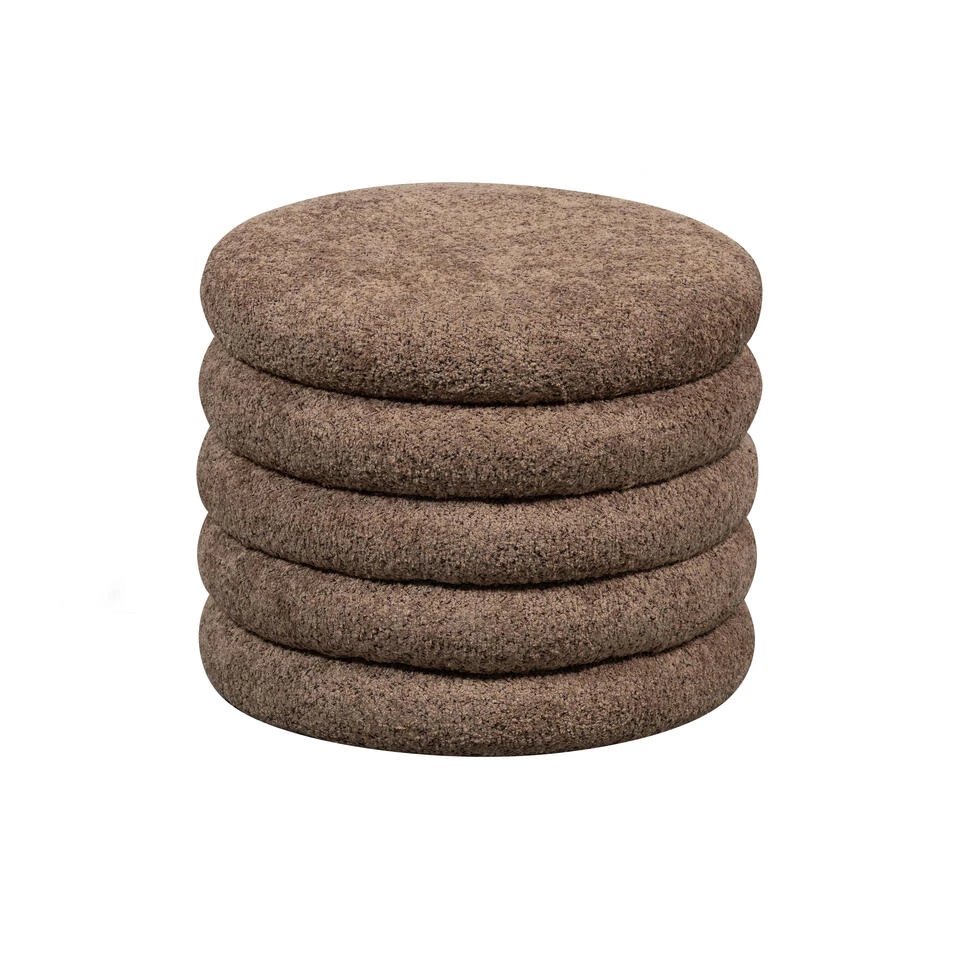 WOOOD Poef Kimi - Teddy - Bruin - 32x40x40