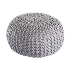 Zittende Pouf PREMIUM-55cm - Voor Buiten En Binnen - Grijs