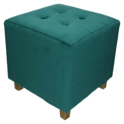 Atmosphera Zit Krukje/bijzet Stoel/poef - Blauw - D35 X H35 CmA