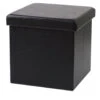 Merkloos Urban Living Poef/hocker/opbergbox - Zwart - Mdf - 38 X 38 Cm