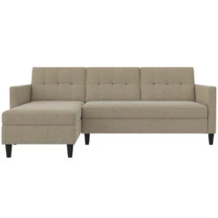 Hartford - 3-zits Hoekslaapbank In Cappuchino Stof