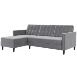 Hartford - 3-zits Slaapbank In Grijs Fluweel