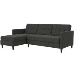 Hartford - 3-zits Hoekslaapbank In Antraciet Stof