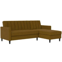 Celine - 3-zits Hoekslaapbank In Curry Stof