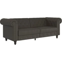 Felix - 3-zits Slaapbank In Antraciet Stof