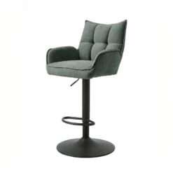 Barstoel Groen Stof - Verstelbaar - Marilla - Set Van 2