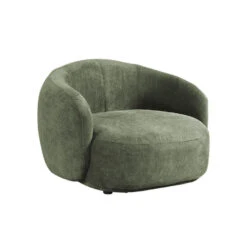 Merkloos HOME DELUXE Fauteuil CASARA Geweven Stof Donkergroen - 99 X 72 X 104 Cm