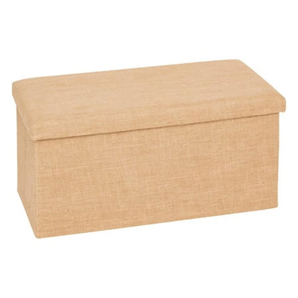 5Five Poef/hocker - Opbergbox - Beige - PU/MDF - 38 X 76 Cm