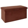 Home Deco Poef - MDF/polyester - Bruin Terracotta - 76 X 38 Cm
