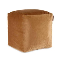 Merkloos Arte Regal Poef - Fluweel - Bruin - 30 X 30 Cm - Vierkant