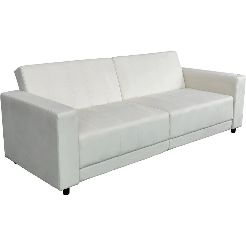 Allie II - Slaapbank 3-zits In Crèmekleurige Fluweel