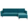 ABERDEEN - Hoekbank - Zeeblauw - Linkszijdig - Fluweel