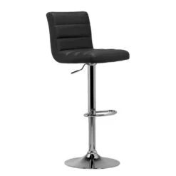 Barkruk Leeds - Zwart/chroom