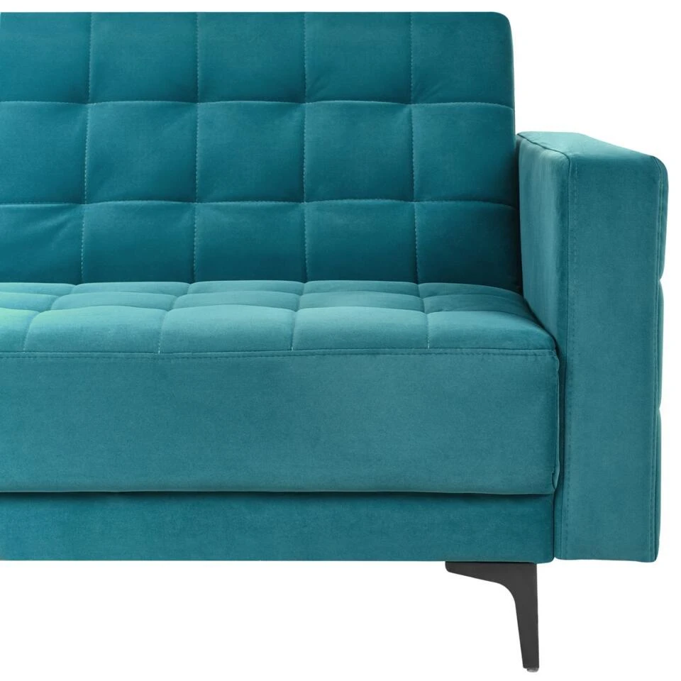 ABERDEEN - Hoekbank - Zeeblauw - Rechterzijde - Fluweel - Afbeelding 8