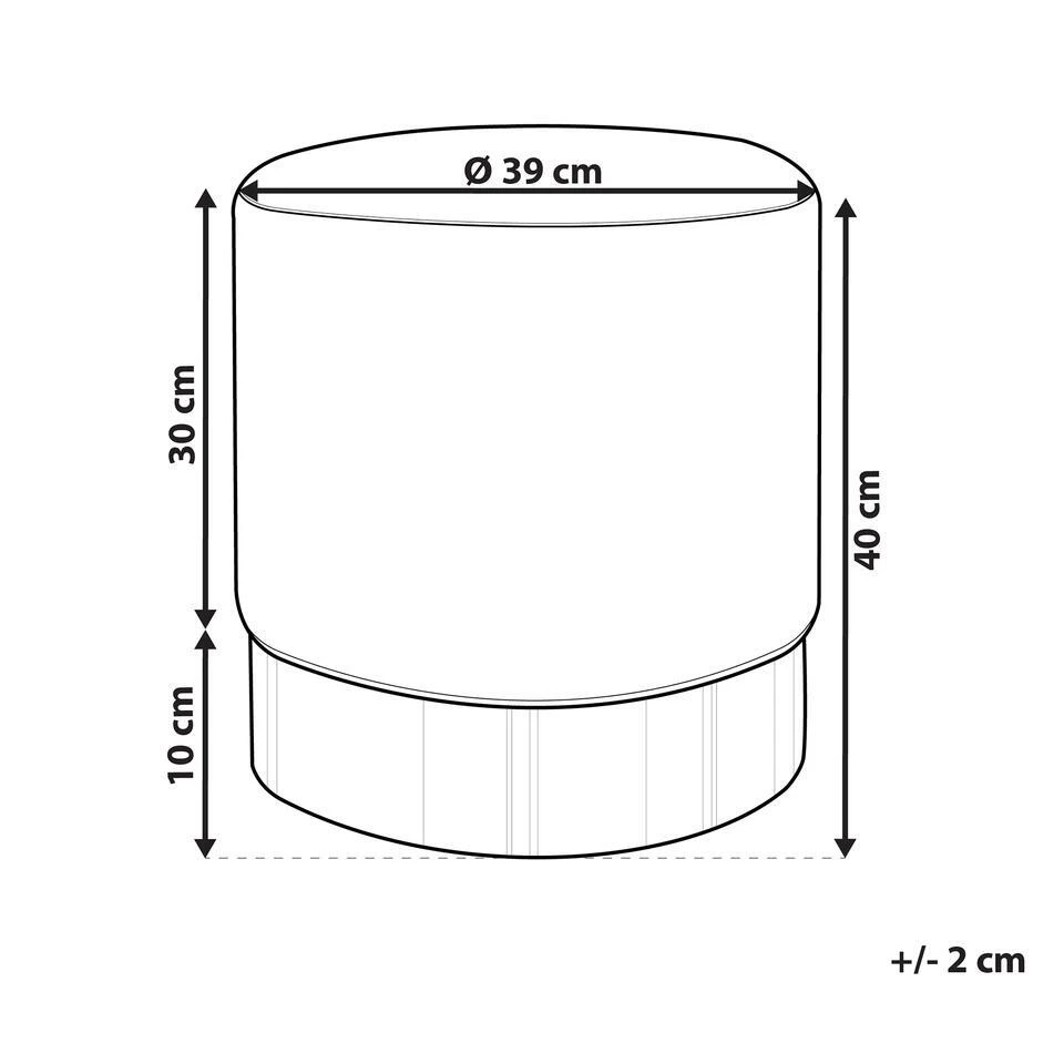 SOPHIA - Poef - Geel - 39 Cm - Fluweel - Afbeelding 4