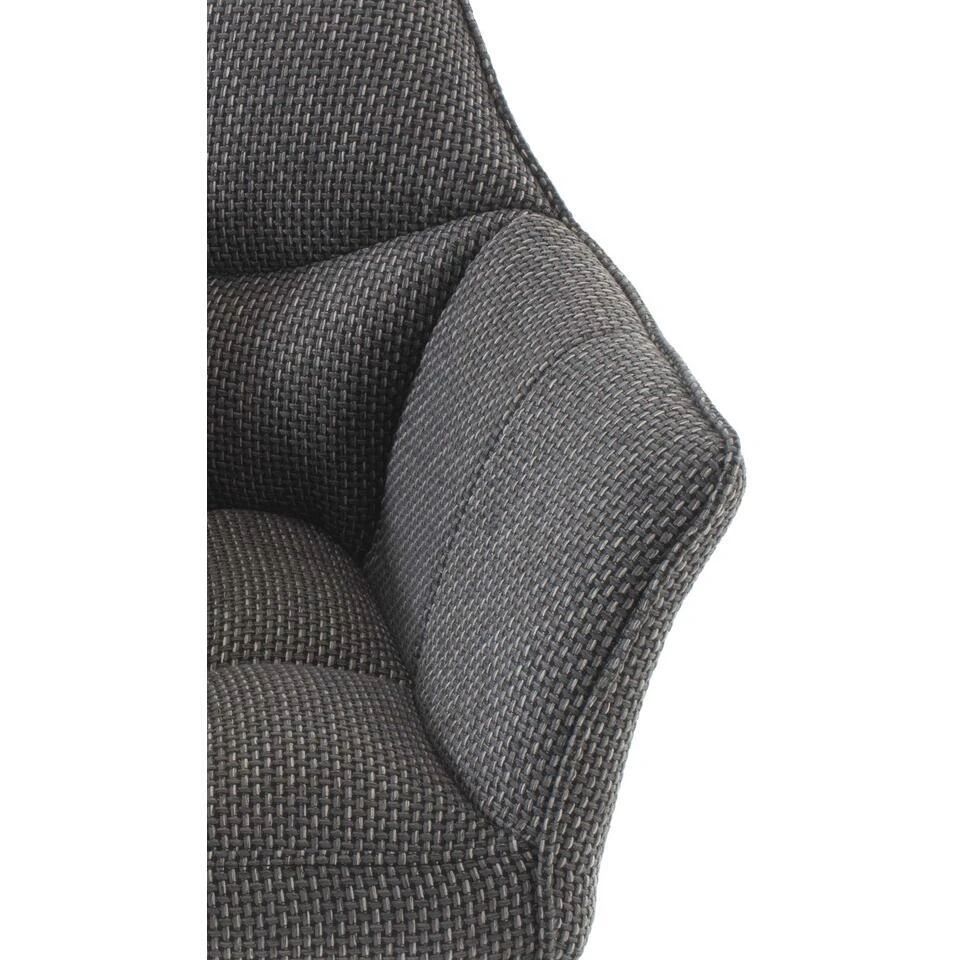 CLP Lounger Damaso Zwart Frame - Stof - Titanium Grijs - Afbeelding 7