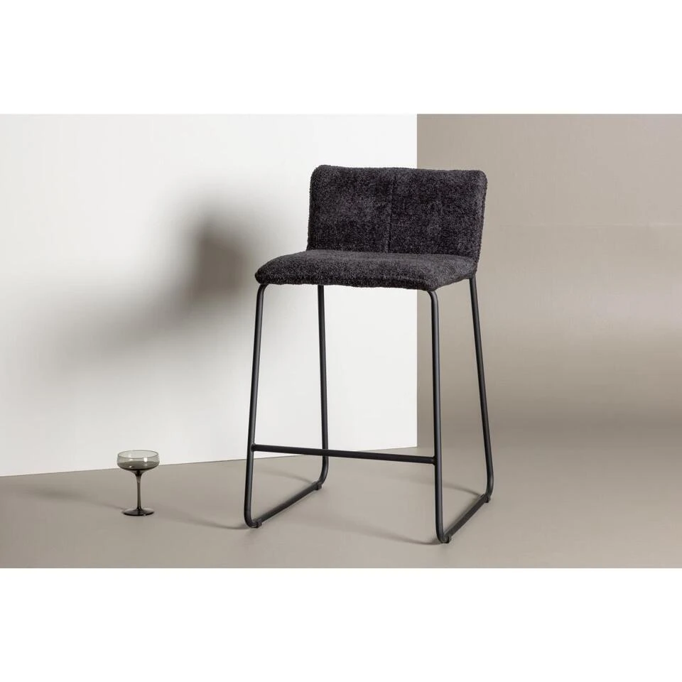 Svea - Mesko Barkruk 64 Cm - Boucle - Zwart - Afbeelding 2