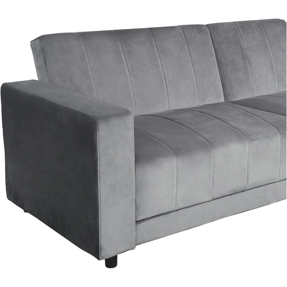 Allie II - Slaapbank 3-zits In Antraciet Fluweel - Afbeelding 10