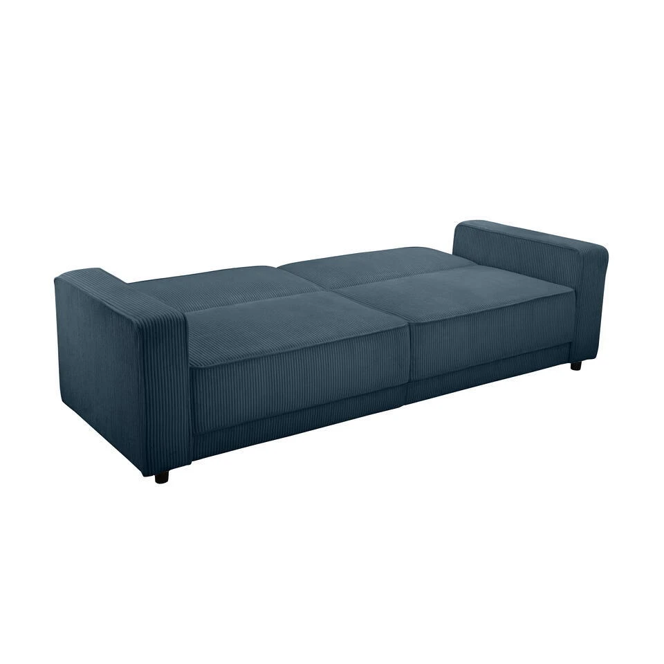 Allie - 3-zits Slaapbank In Blauw Stof - Afbeelding 5