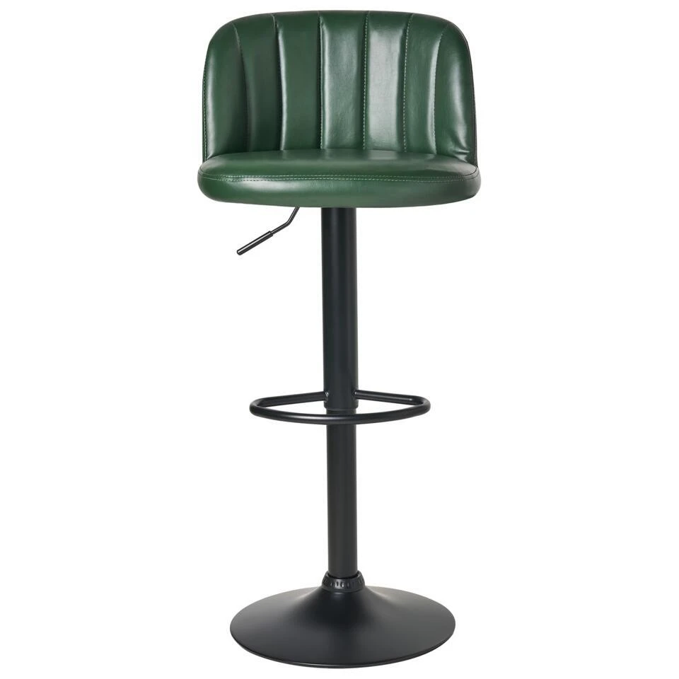 VLORE - Barkruk Set Van 2 - Donkergroen - Kunstleer - Afbeelding 7