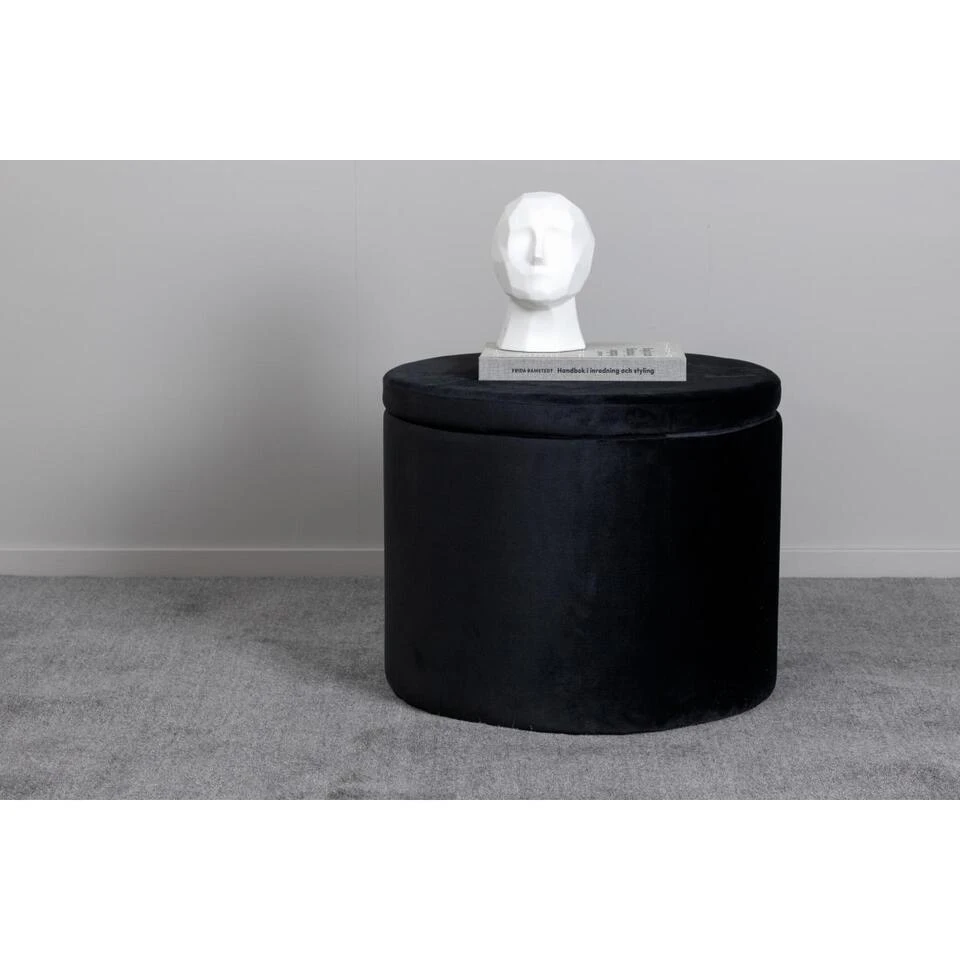 Svea - Blaze Poef - Velvet - Zwart - Afbeelding 2