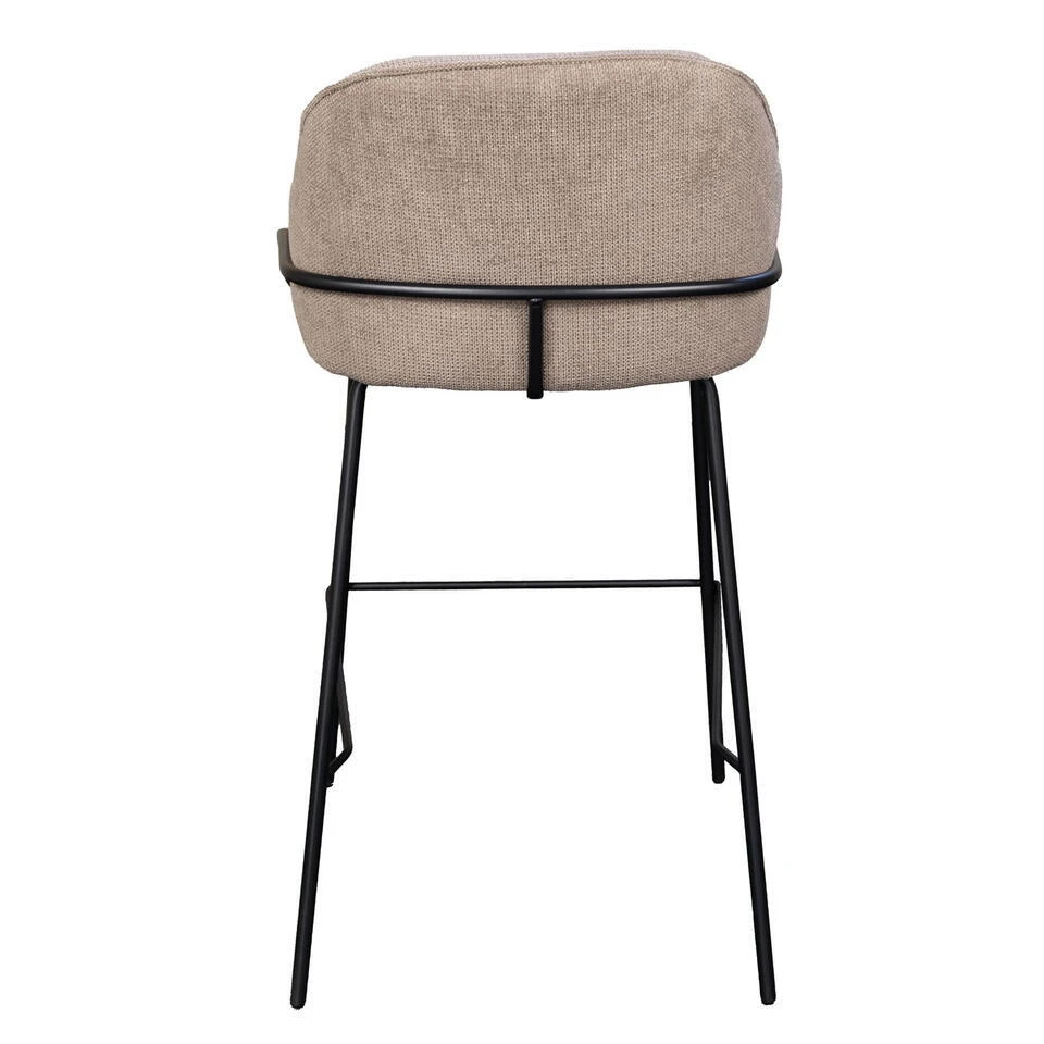 Barkruk Taupe - Zithoogte 75cm - Scandinavisch - Stoel Maxime - Set Van 2 - Afbeelding 3