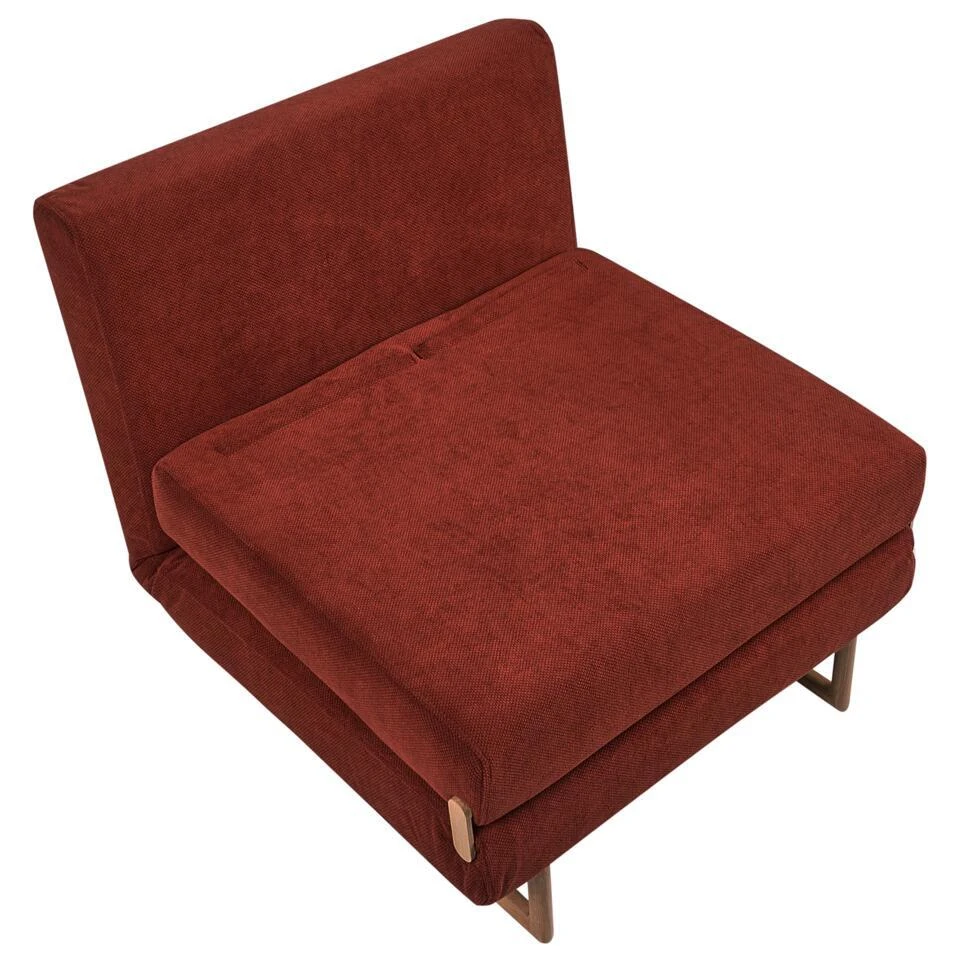 JERSLEV - 1-zits Slaapbank - Rood - Polyester - Afbeelding 9