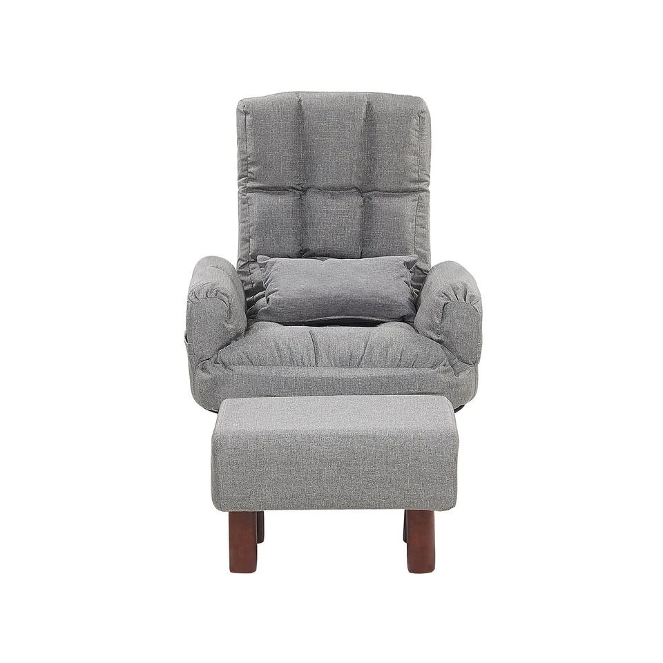 Beliani Fauteuil OLAND - Grijs Polyester - Afbeelding 4