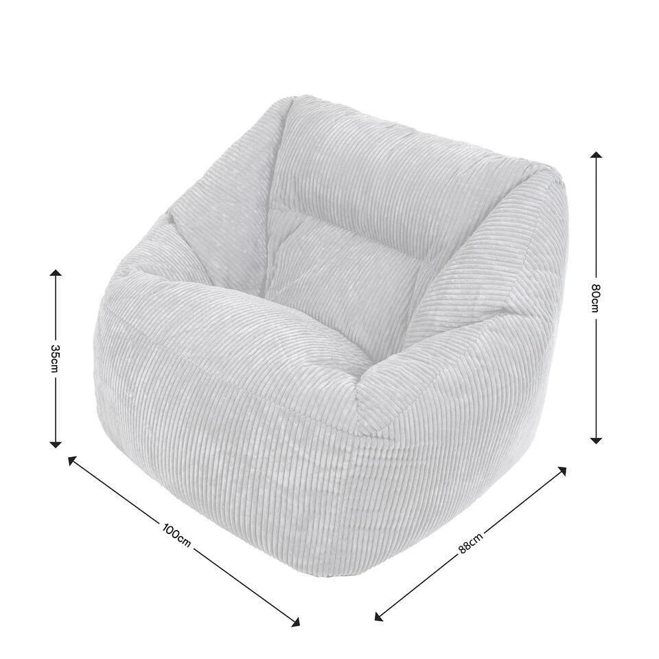 Icon Zitzak En Poef Morgan - Corduroy Zitzak - Blauwgroen - Afbeelding 6