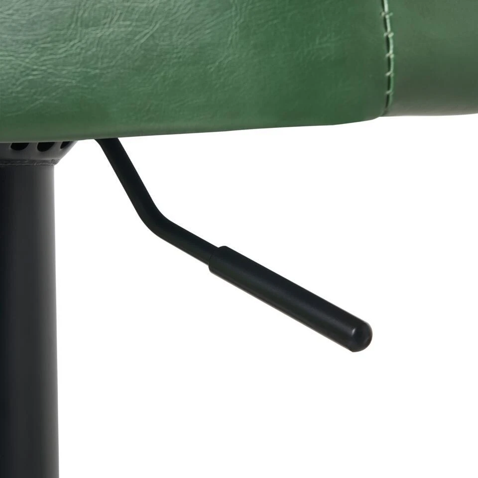 VLORE - Barkruk Set Van 2 - Donkergroen - Kunstleer - Afbeelding 10
