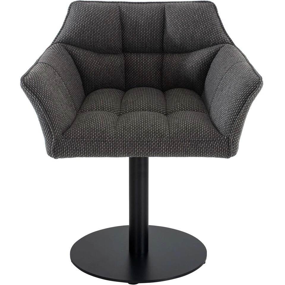 CLP Lounger Damaso Zwart Frame - Stof - Titanium Grijs - Afbeelding 3