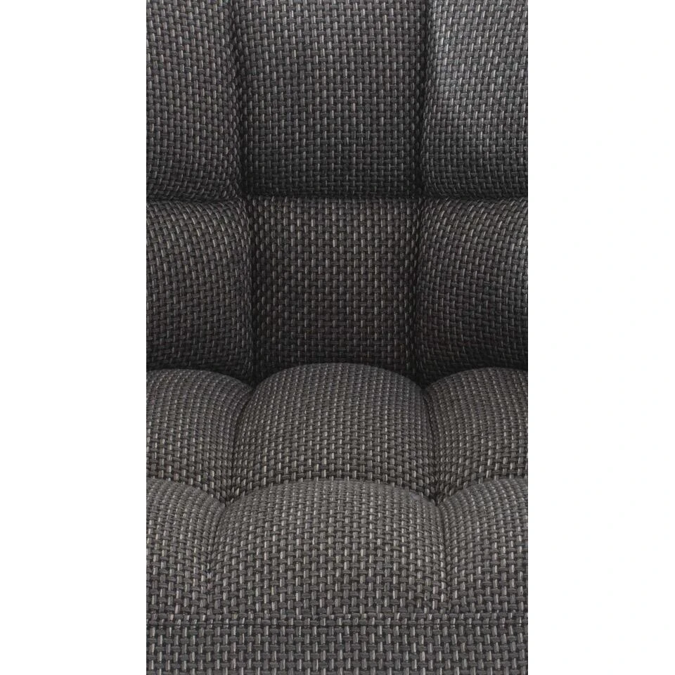 CLP Lounger Damaso Zwart Frame - Stof - Titanium Grijs - Afbeelding 8