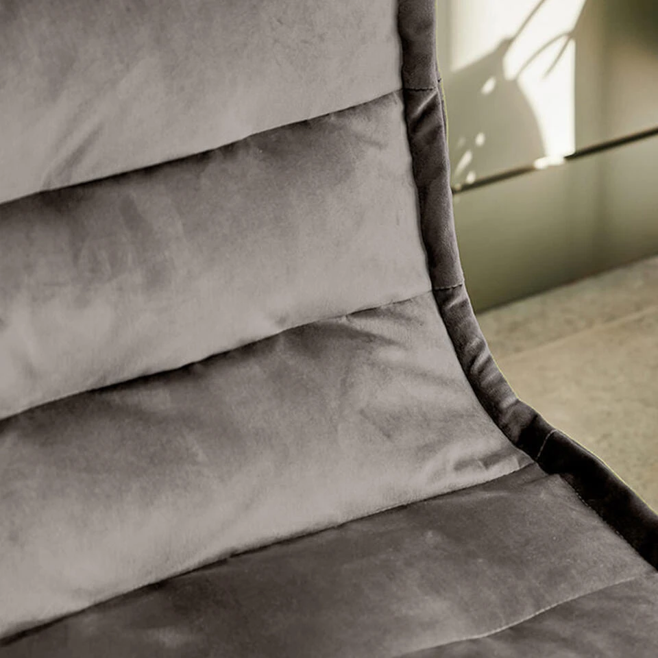 Icon Zitzakligstoel Kota - Fluwelen XL Zitzak - Houtskool - Afbeelding 4