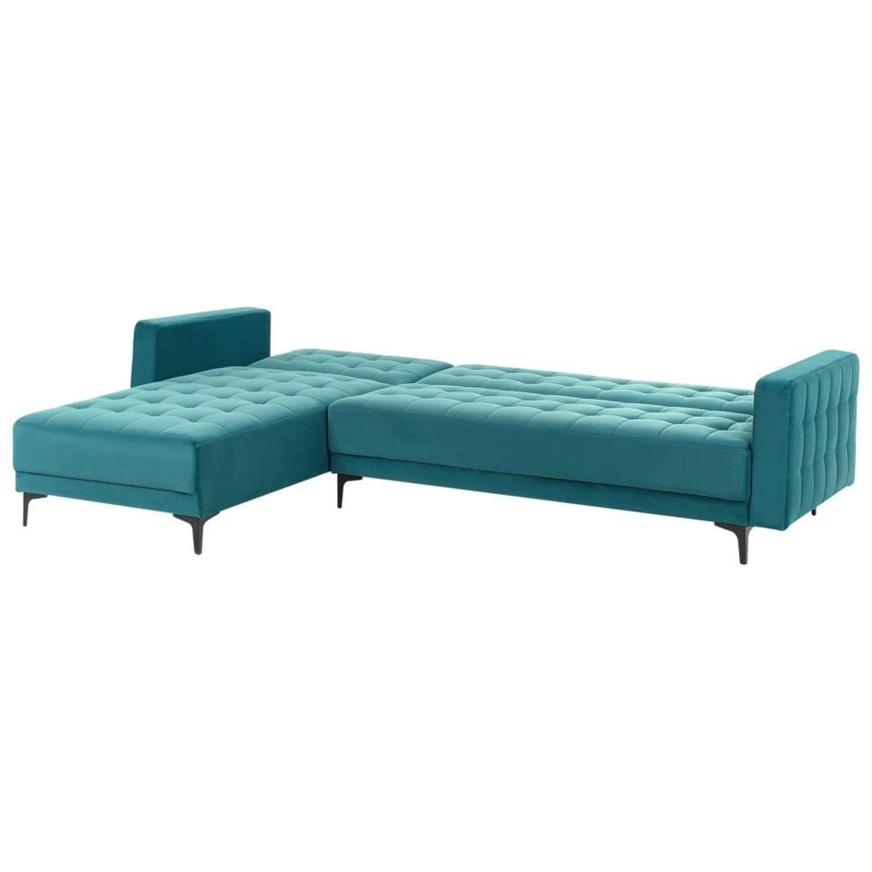 ABERDEEN - Hoekbank - Zeeblauw - Rechterzijde - Fluweel - Afbeelding 6