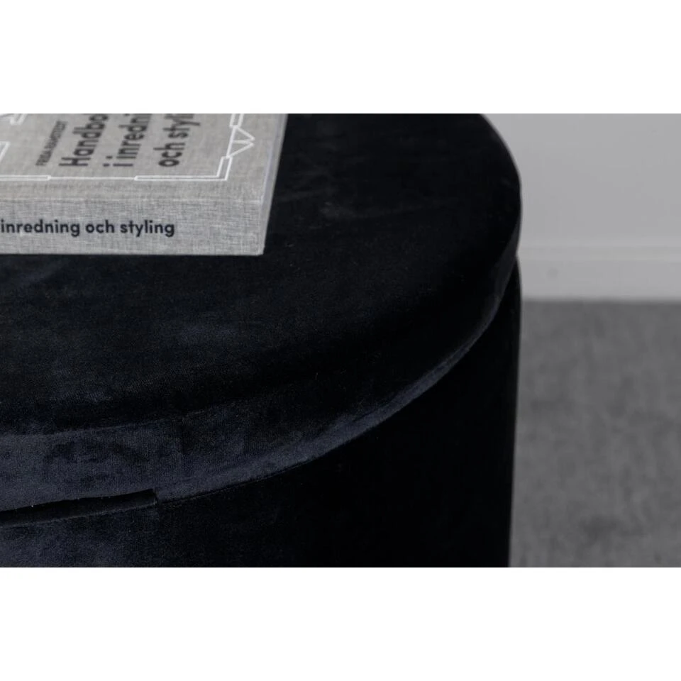 Svea - Blaze Poef - Velvet - Zwart - Afbeelding 5