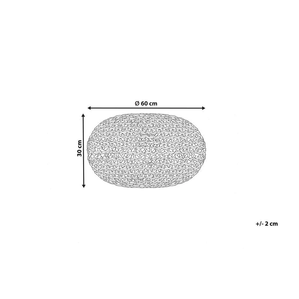 Beliani Poef DUKKI - Natuurlijk Jute - Afbeelding 3