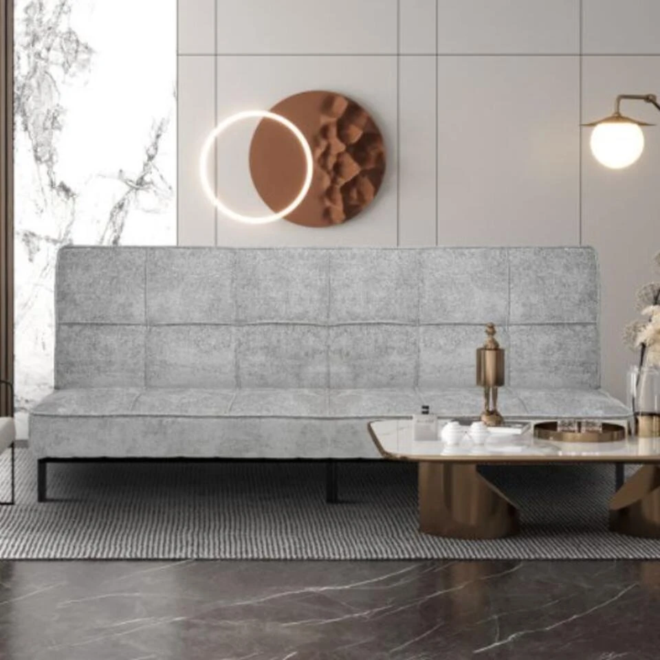 Rousseau Slaapbank Konya - Met Koudschuimmatras - 188 X 85 X 91 Cm - Grijs - Afbeelding 2