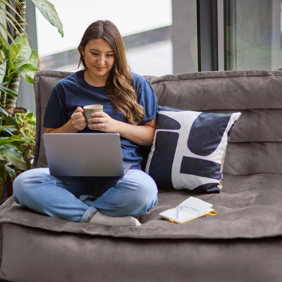 Icon Zitzakligstoel Kota - Fluwelen XL Zitzak - Houtskool - Afbeelding 2