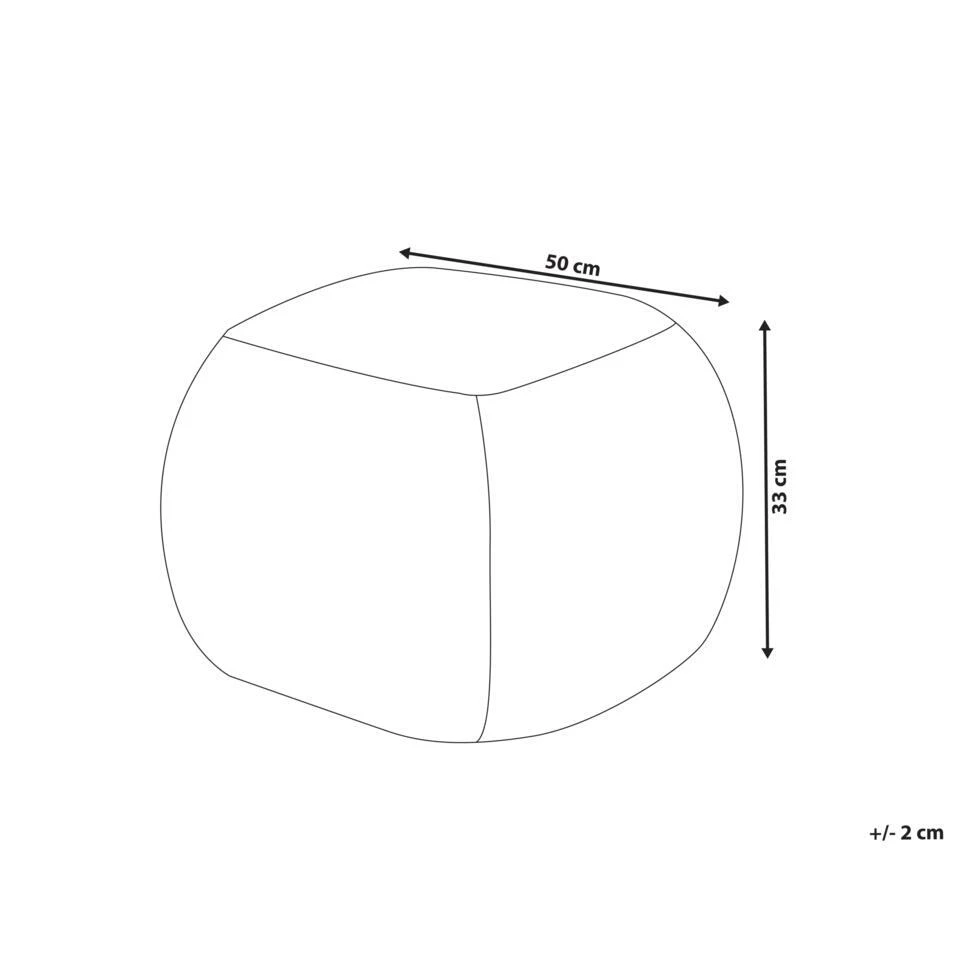 BARRON - Poef - Gebroken Wit - Bouclé - Afbeelding 4