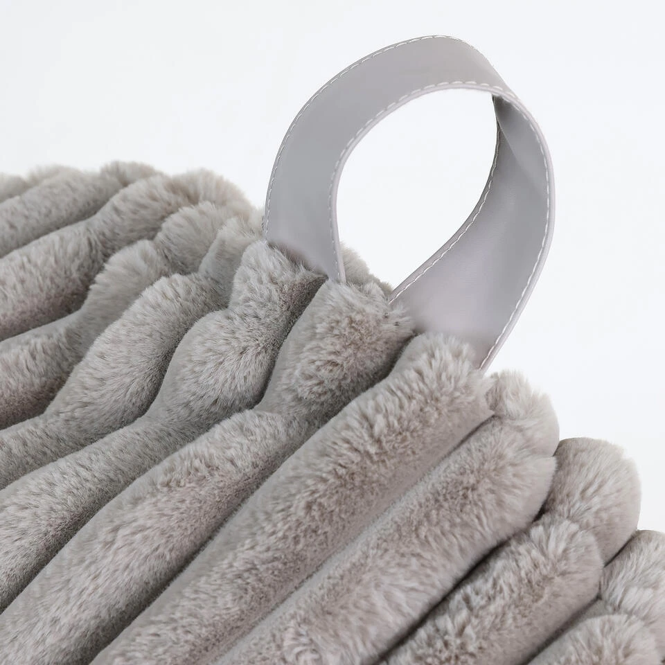 Icon Zitzak Cocoon - Zitzak Van Imitatiebont - Grijs - Afbeelding 6