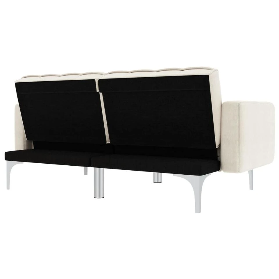 VidaXL Slaapbank Stof Crème - Afbeelding 4