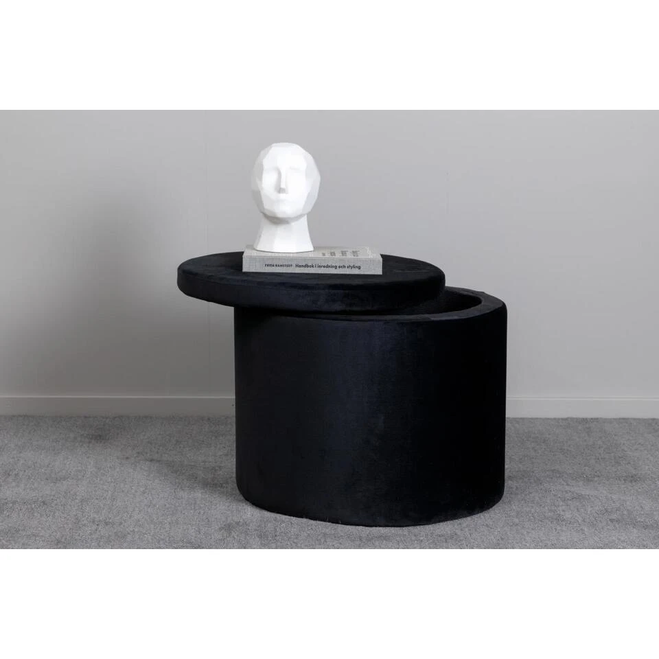 Svea - Blaze Poef - Velvet - Zwart - Afbeelding 4