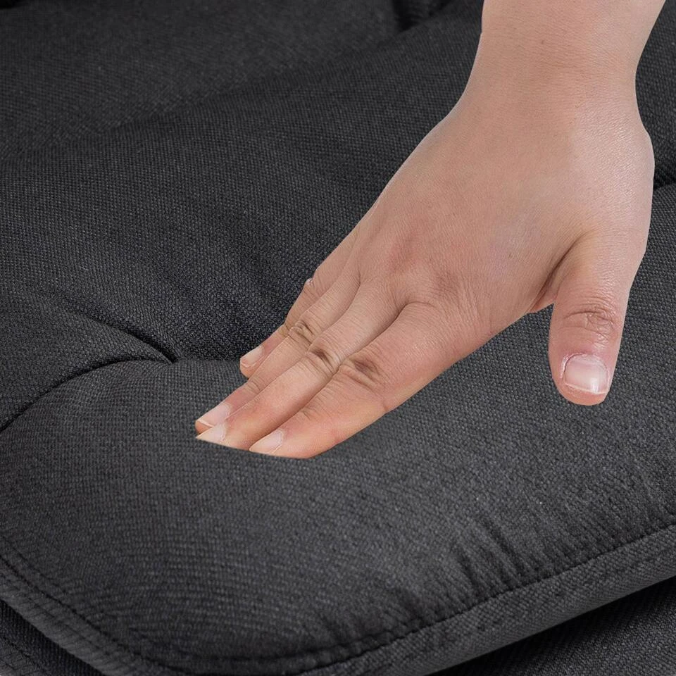 CLP Set Van 2 Barkruk Damar Zwart Frame - Stof - Zwart - Afbeelding 4